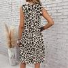 Plus Size V Neck Sleeveless Dress Soft Wild Daisy Print For Courtyard Leisure Time