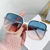 New Oversized Rectangle Sunglasses Women's Fashion Square Sun Glasses Men's Classic Vintage Eyewear UV400