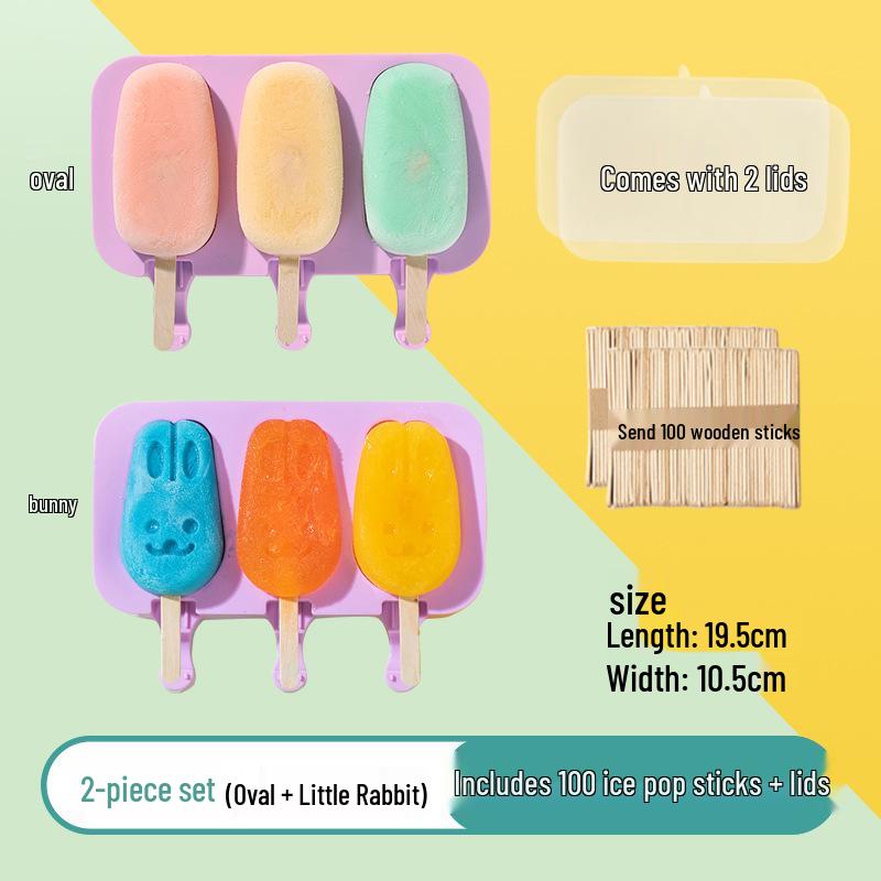 Silicone DIY Popsicle and Cheese Stick Mold - Ice Cream & Ice Cube Tray for Kids