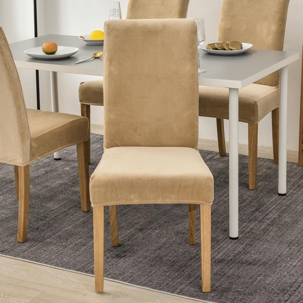 Velvet Plush Stretch Chair Slipcover Elastic Spandex Chair Cover for Dining Room Kitchen Wedding Banquet Hotel Housse De Chaise