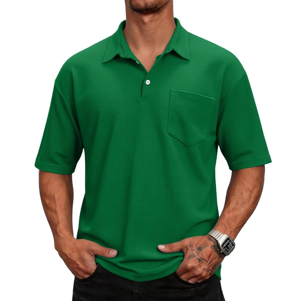 Men's Casual And Fashionable Short-sleeved Shirt - Men's Golf Breathable Sports Collar Top