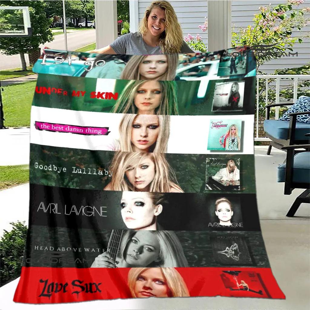 Singer AVRIL LAVIGNE Printed blanket Flannel Warm blankets Soft and comfortable blanket bed linings cubre cama Birthday Gift