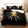 Cool Spider Web Gothic Dark Horror Halloween Minimalist Pattern Abstract Art HD Print Bedding Set Duvet Cover + 2 Pillowcases