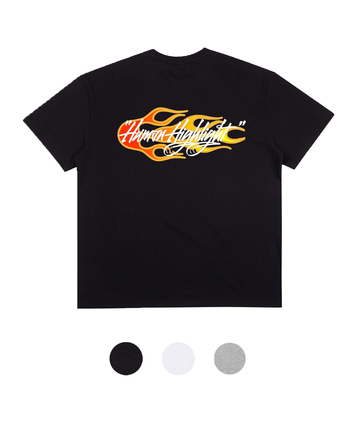 Cream Soda Lab Human Highlight Fire Logo Pocket T-Shirt Black/Xl(3)