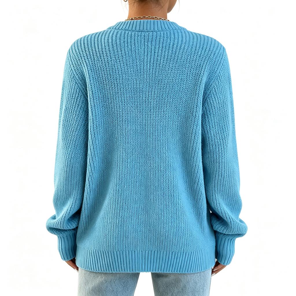 Women's Casual Button Front V Neck Knit Cardigan Sweater Jacket Outerwear for Fall Winter
