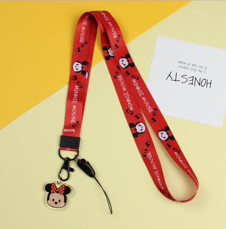 Creative Cartoon Phone Case Lanyard with Acrylic Pendant Keychain - Trendy Neck Hanging Accessory for Women