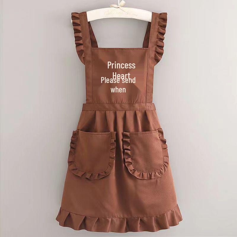 Princess Style Apron for Cooking, Nail Art, or Restaurant Workwear with Logo