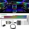 6/10/18 in 1 RGB Symphony Car Ambient Lights Color Streamer Multicolou Atmosphere Light APP Control for Tesla
