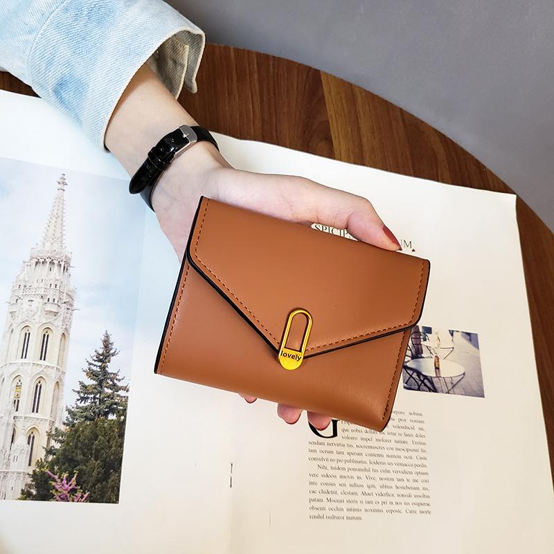Women PU Leather Tri Fold Wallet Large Capacity Short Purse Envelope Flap Snap Closure Card Holder Coin Pocket ID Window Wallet