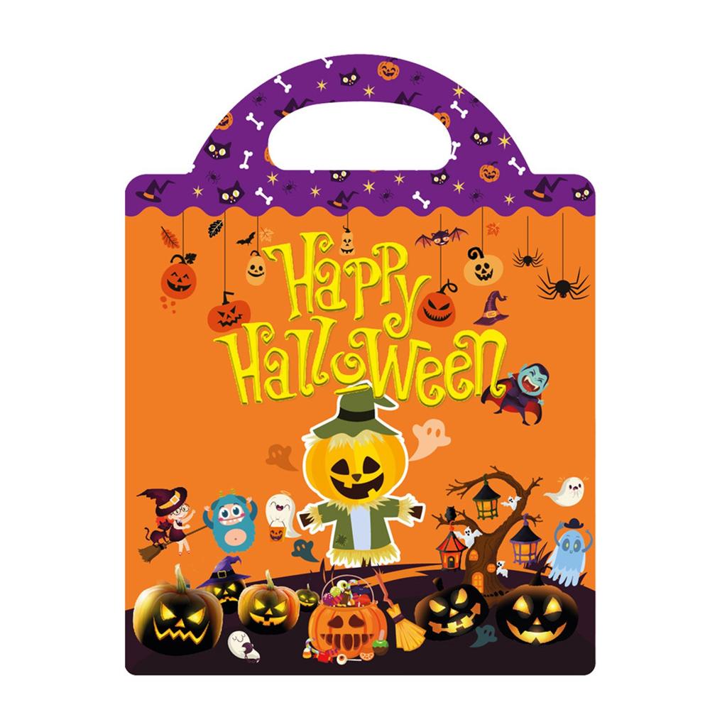 Children's Sticker Book Early Education Concentration Training Repeated Halloween Scene Sticker Book Reusable Stickers Books For Toddlers