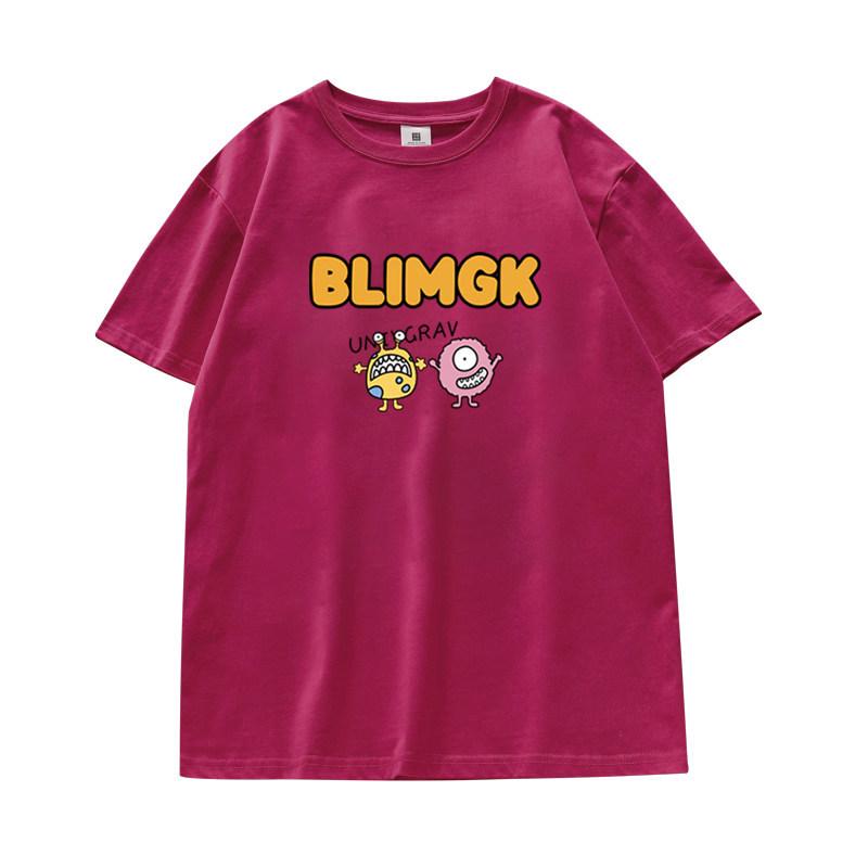 Japanese Retro Chic Unisex Plus-Size Loose Cotton T-Shirt for Couples