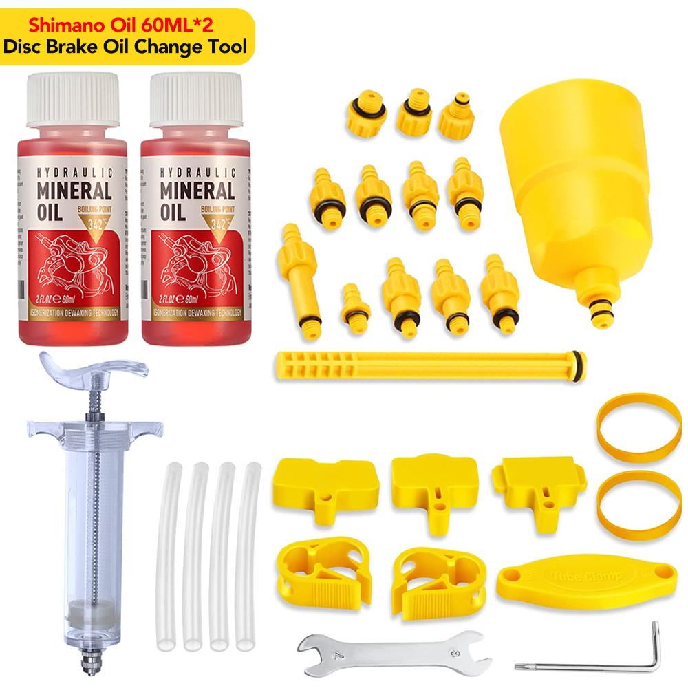 Bicycle Brake Oil Bleed Kit Tools 60ML Brake Mineral Oil Bike Brake Repair Tool For Shimano Hydraulic Disc Brake Bleeding Tool