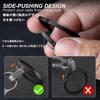 TIMULTI Titanium Keychain Key Ring Carabiner Connection Mini Hook Quick Release Connector (Black, 2 Continuous Rings + 3 Side Push Rings)