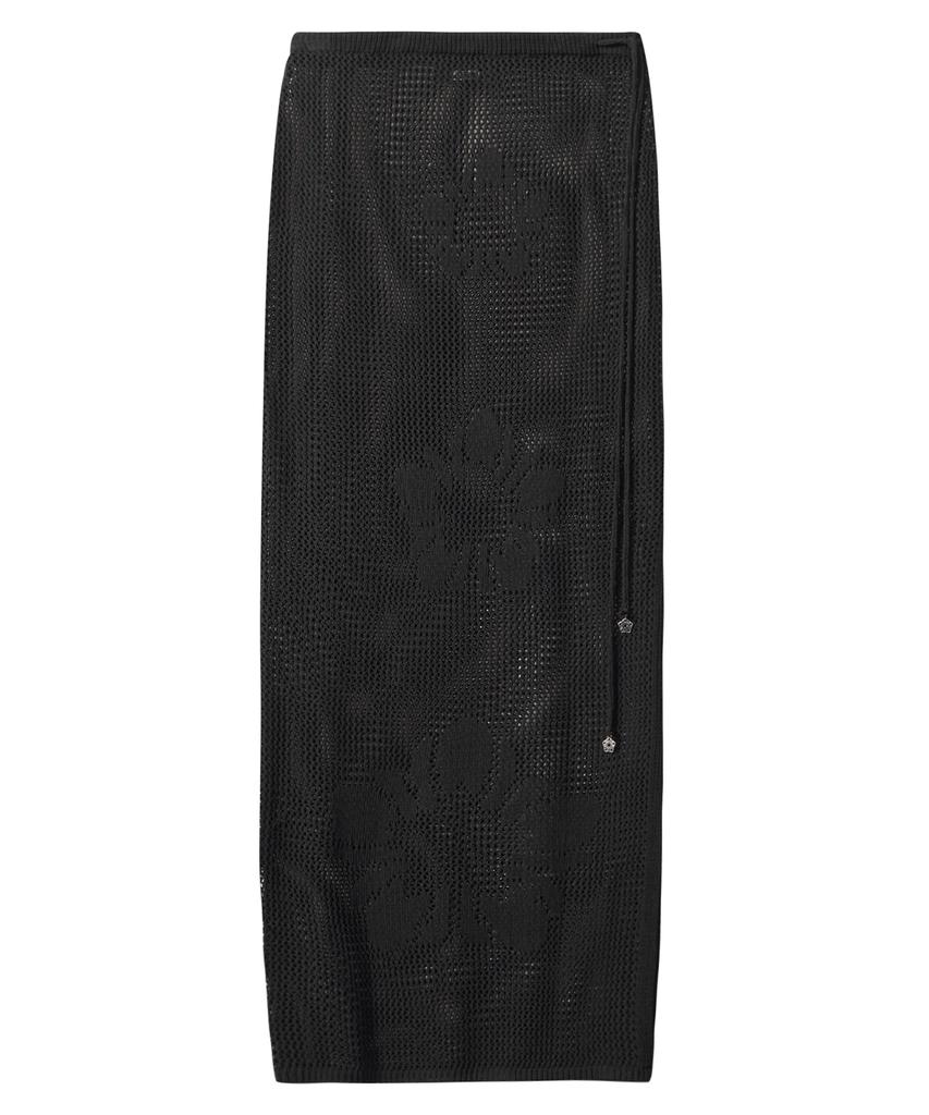 Ulkin Mugung Crochet Long Skirt_Black