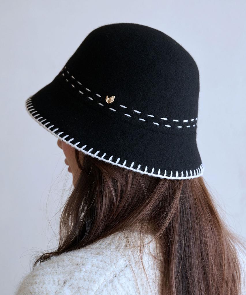 Koipeu Stitch Wool Bucket Hat Cf073Ht044