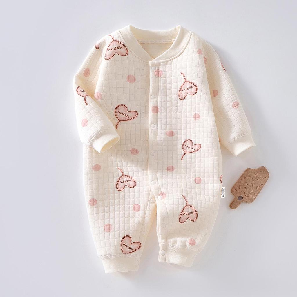 Quilted Baby Jumpsuit: Warm Winter Romper & Thicken Air Cotton Pajamas