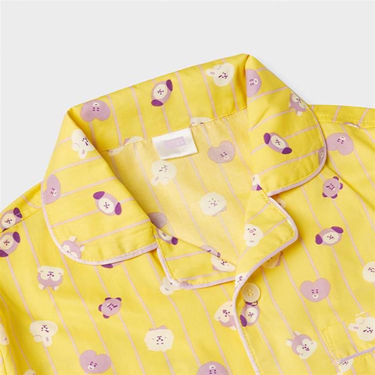 Line Friends BT21 Новый базовый комплект пижамы в желтую полоску (М - Л) L — фото 4