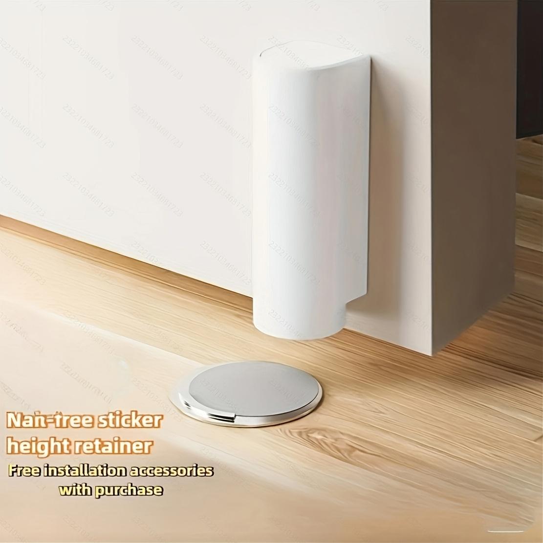 

Ультраузкий магнитный дверной стопор - Бесшумный и противоударный, Установка без сверления, Ветроустойчивый и с регулируемой высотой белый