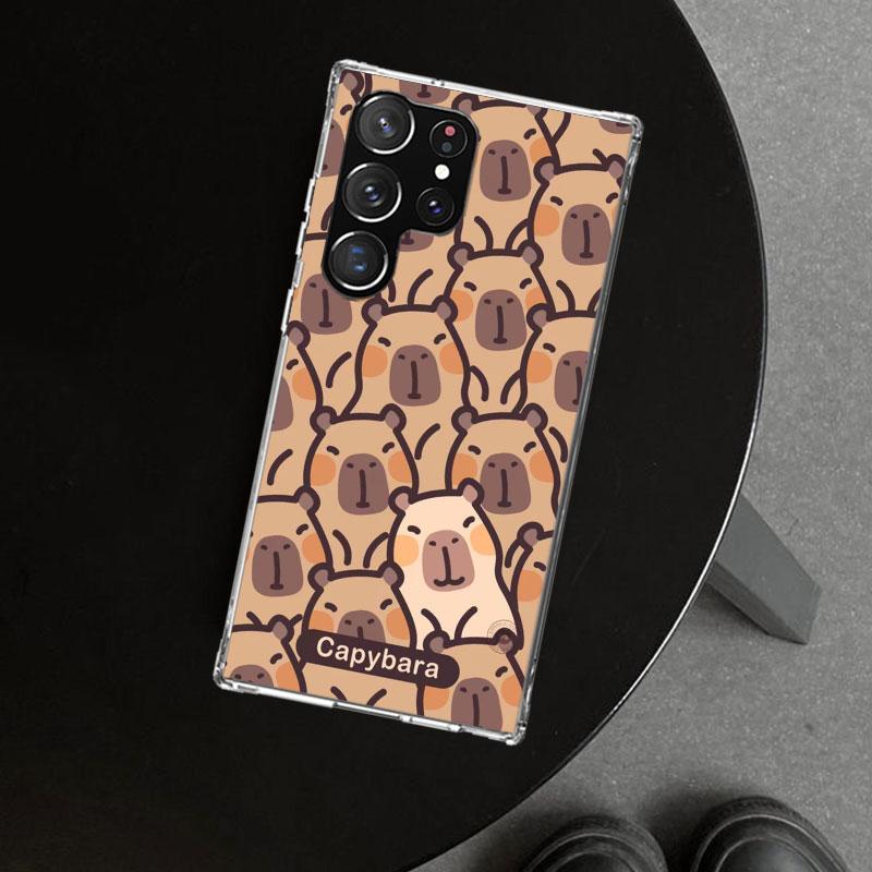Bunny Capybara Cartoon Animal Phone Case Cover for Samsung Galaxy S26 S25 Edge S24 S23 Ultra S22 Plus S21 FE S20 + Art Customize