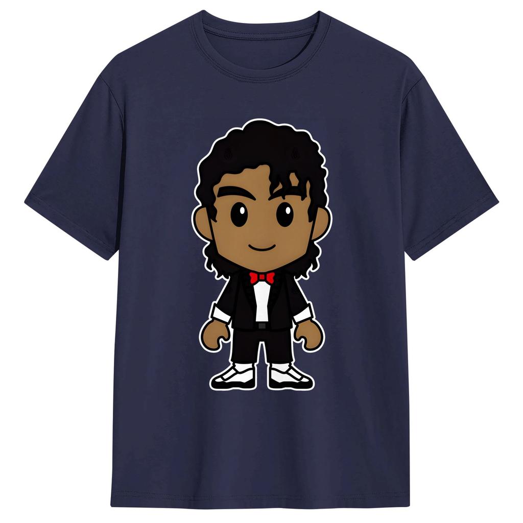 MMichael JJackson Chibi MJ Billie TShirt Harajuku T Shirts Short Sleeve Y2K Basic Tops Summer Cotton Plus Size Top Tees