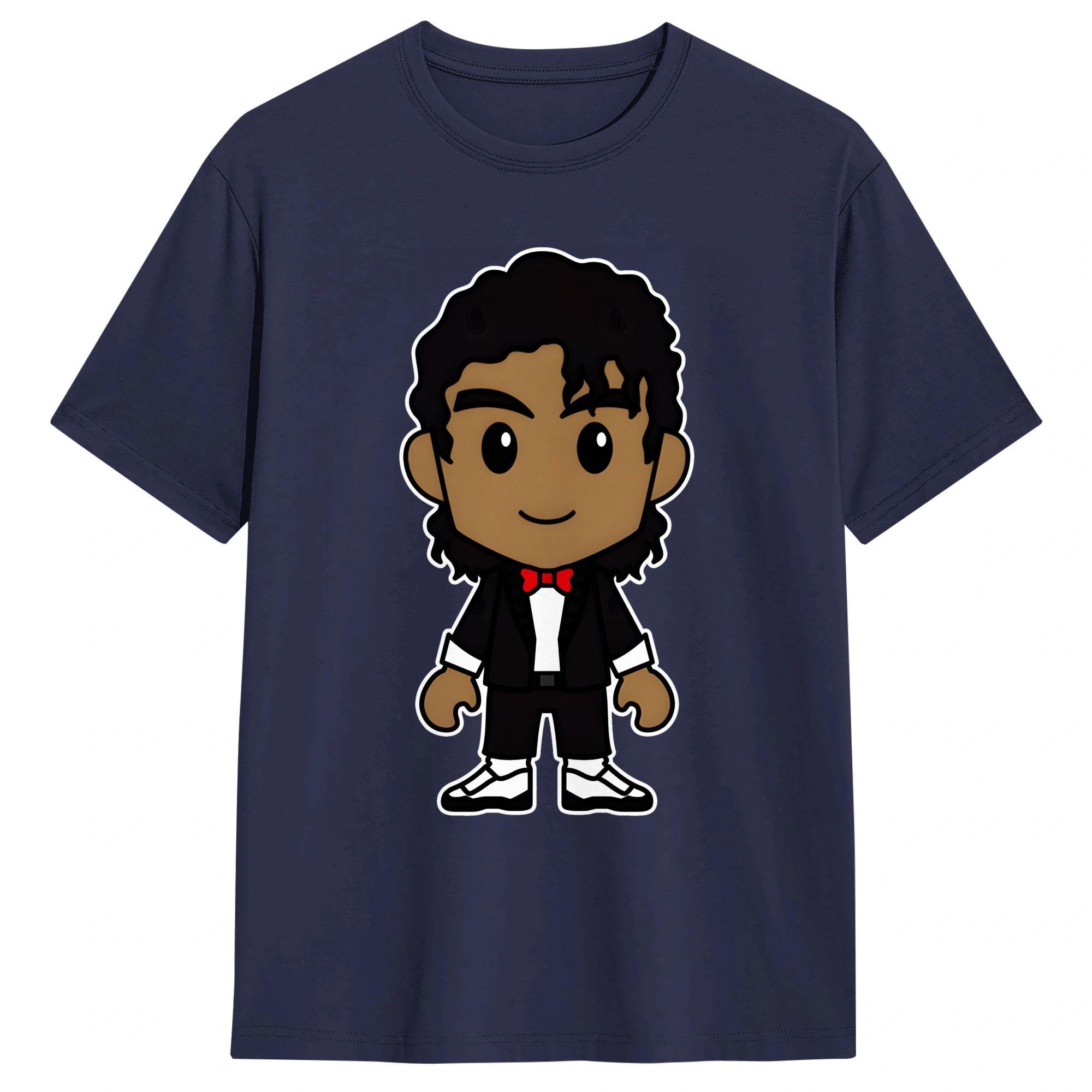 

MMichael JJackson Chibi MJ Billie TShirt Harajuku T Shirts Short Sleeve Y2K Basic Tops Summer Cotton Plus Size Top Tees 4XL