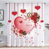 Valentine's Day Red Rose Flower Shower Curtain Waterproof Polyester Landscape Curtains Bathroom Shower Curtain And Rug Sets