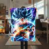 1PC Son Goku  Print Flannel Blanket, High quality All Seasons, Home Decor, Warmth and Comfort, Perfect for Christmas Gifts