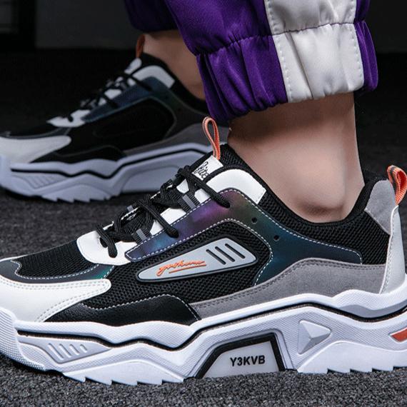 Men's Shoes 2025 New Summer Breathable Versatile Mesh Sports and Leisure Youth Height Increasing Dad Ins Trendy Shoes