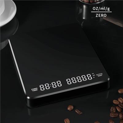Home Coffee Accessories Electronic Coffee Scale With High-Precision Waterproof Pad LED Display USB Timing