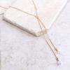Fashion Ladies Elegant Temperament Alloy Necklace, Simple Opal Crystal Tassel Necklace