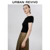 UR Women's Slim Fit Pleated T-Shirt
