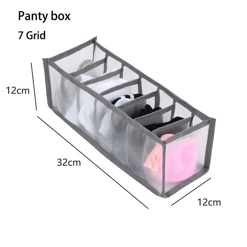 6/7/9/11 Grids Washable Jeans Compartment Storage Box Closet Clothes Drawer Mesh Separation Box Stacking Pants Storage Artifact
