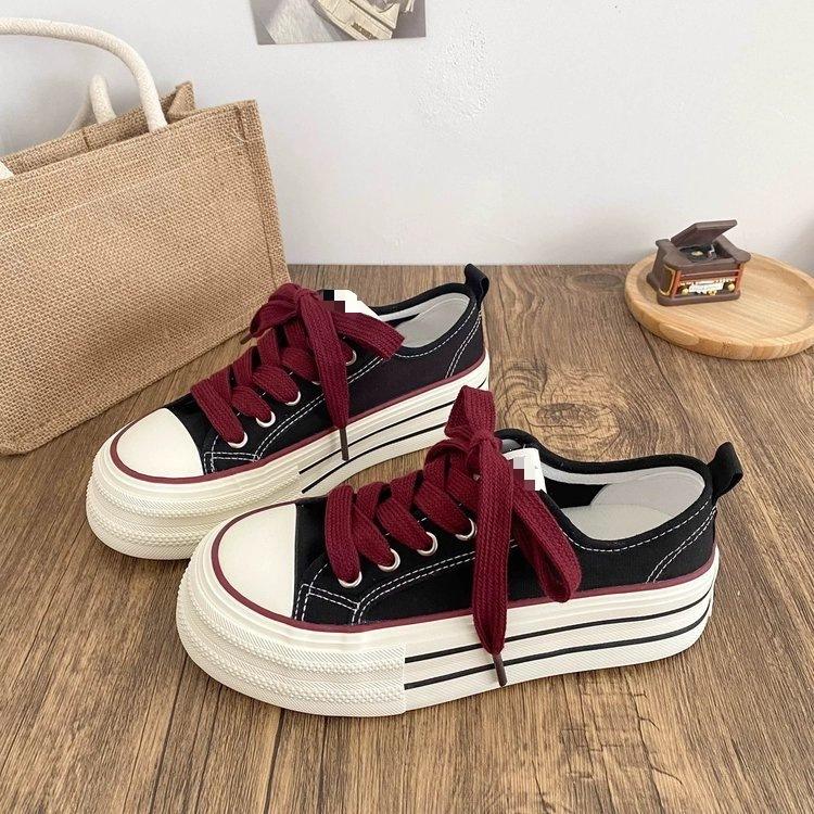 Versatile black canvas shoes women's 2026 spring new leisure sports low-top board shoes canvas shoes