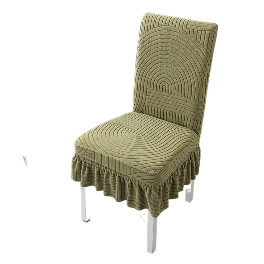 W/ Skirt Backrest Cover Elastic Jacquard Seat  Stool Cover Stretchy Dining Chair Cover  Kitchen