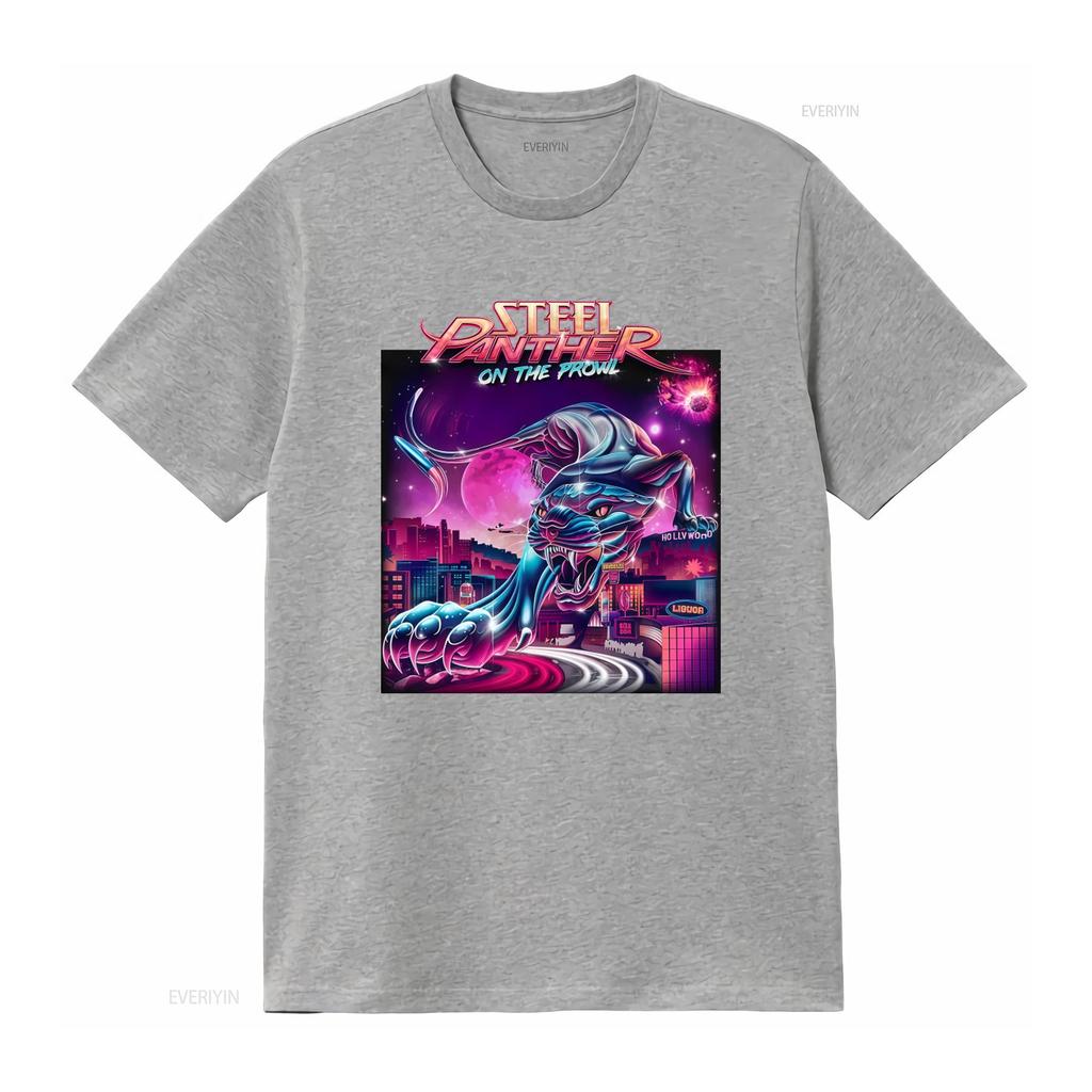 Steel Panther On The Prowl T Shirt for Men Fans Available In All Sizes Vintage Washed Slightly Graphic Versatile