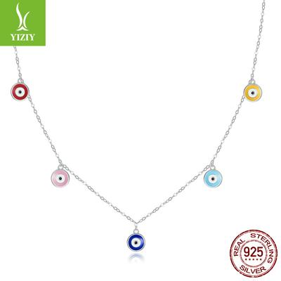 S925 Sterling Zilver Beschermersoog Ketting Gepersonaliseerde Demonenoog Sleutelbeen Ketting