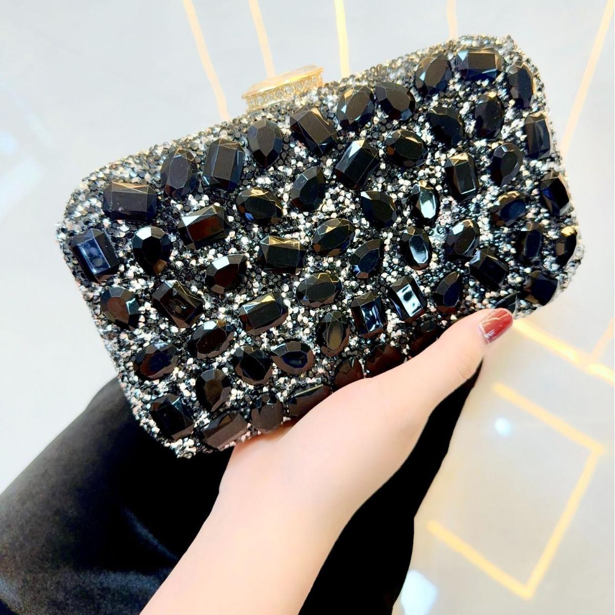 

Gold Color Rhinestones Acrylic Glitter Women Evening Bags Diamonds Clutch Fashion Lady Dress Party Prom Elegant Handbags Purse