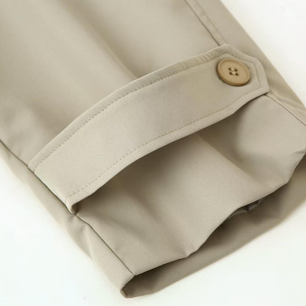 Lapel Belted Loose Trench Coat
