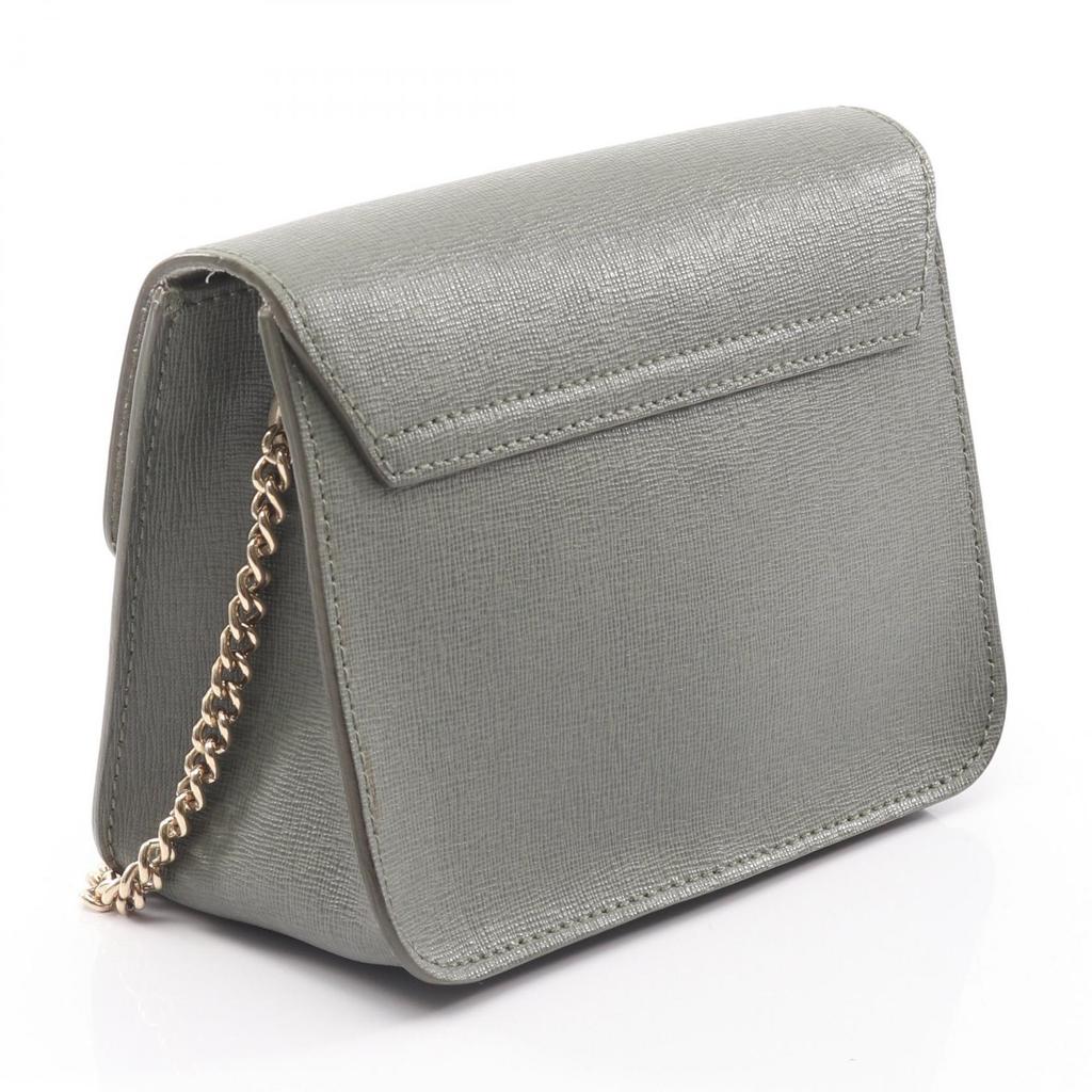 Used Furla JULIA Julia Shoulder Bag leather Green Used Women