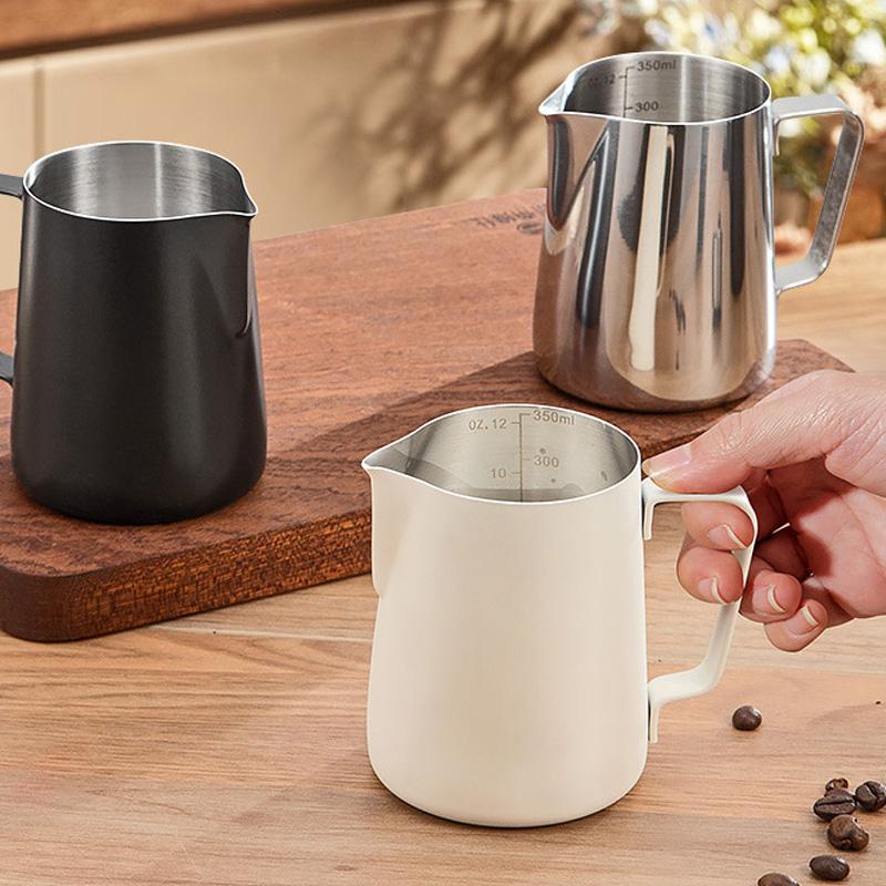 Milk Frothing Pitcher Barista Milk Frothing Jug Accessory Stainless Steel Jars Latte Milk Frother Coffee Pull Flower Cup