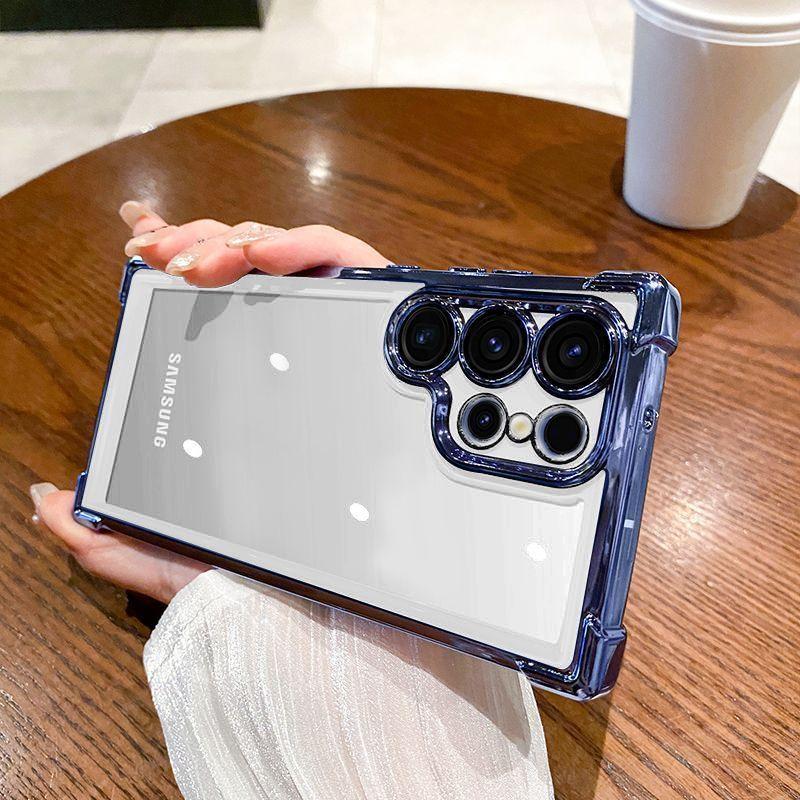 

Усовершенствованный мягкий чехол с четырьмя угловыми подушками безопасности, подходит для Samsung S25/S24/S23/S22u, чехол для мобильного телефона NOTE20/10, гальванопокрытие Samsung A02 /M02 4G