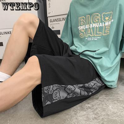 Bear Sports Shorts Men's Summer Harajuku Loose Five Points Pants Student Couple Pants Trend Brand Design Sense Niche