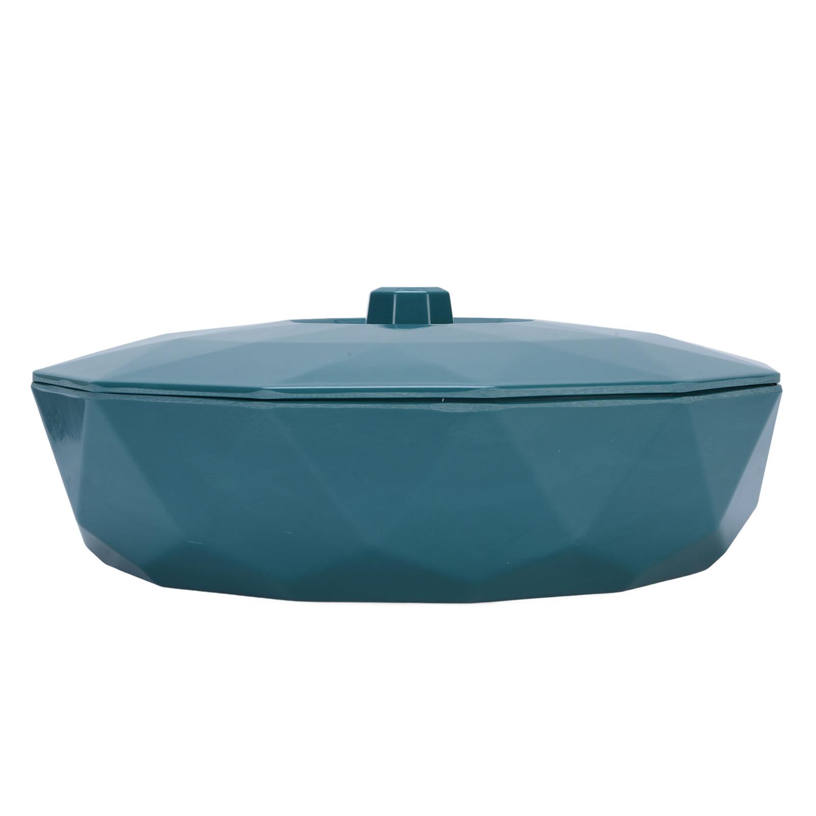 

Поднос для закусок Многофункциональный 5-секционный Разделенный Контейнер для хранения продуктов Круглый Пластиковый Продуктовый Blue