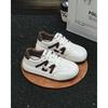 Leather round head white shoes women's new autumn platform versatile leisure sports