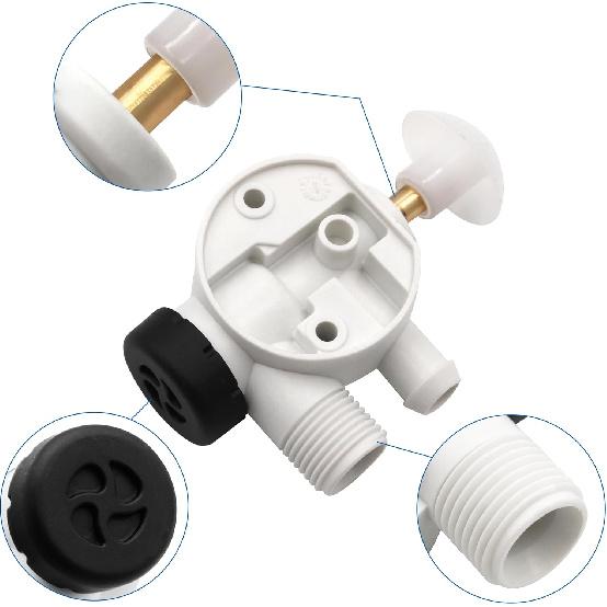 385314349 RV Water Valve Assembly Camper Trailer Toilet Repair Kit Replacement for Dometic Sealand EcoVac Vacuflush Pedal Flush Toilets - 1 PACK
