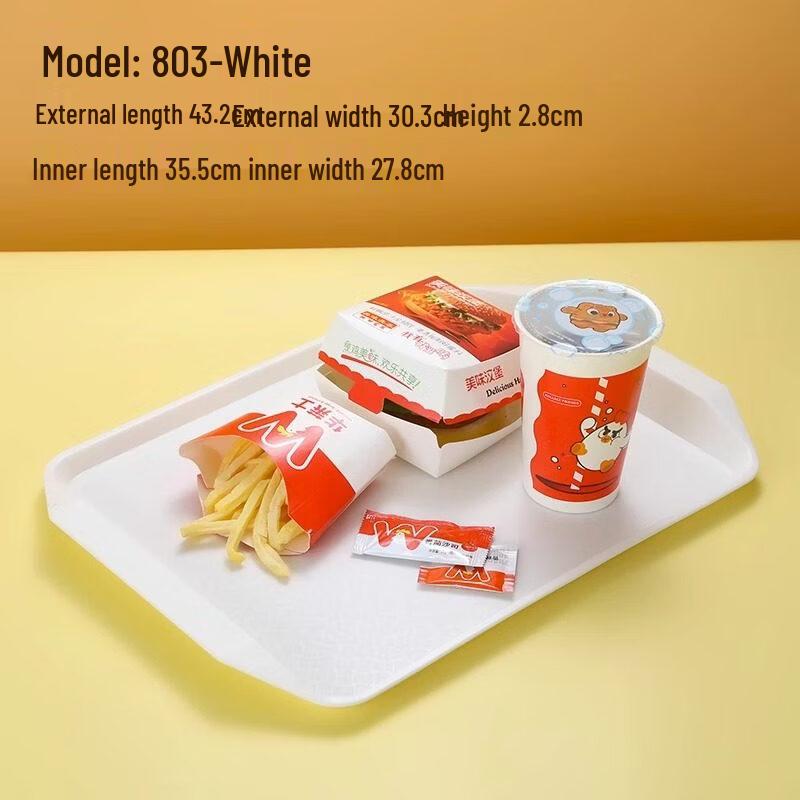 Thickened Plastic Round Non-Slip Serving Tray