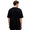 European Sizes Men'S Black Casual Crew Neck T-Shirt - Regular Fit with Biblical Seraph Angel Graphic, Medium Stretch