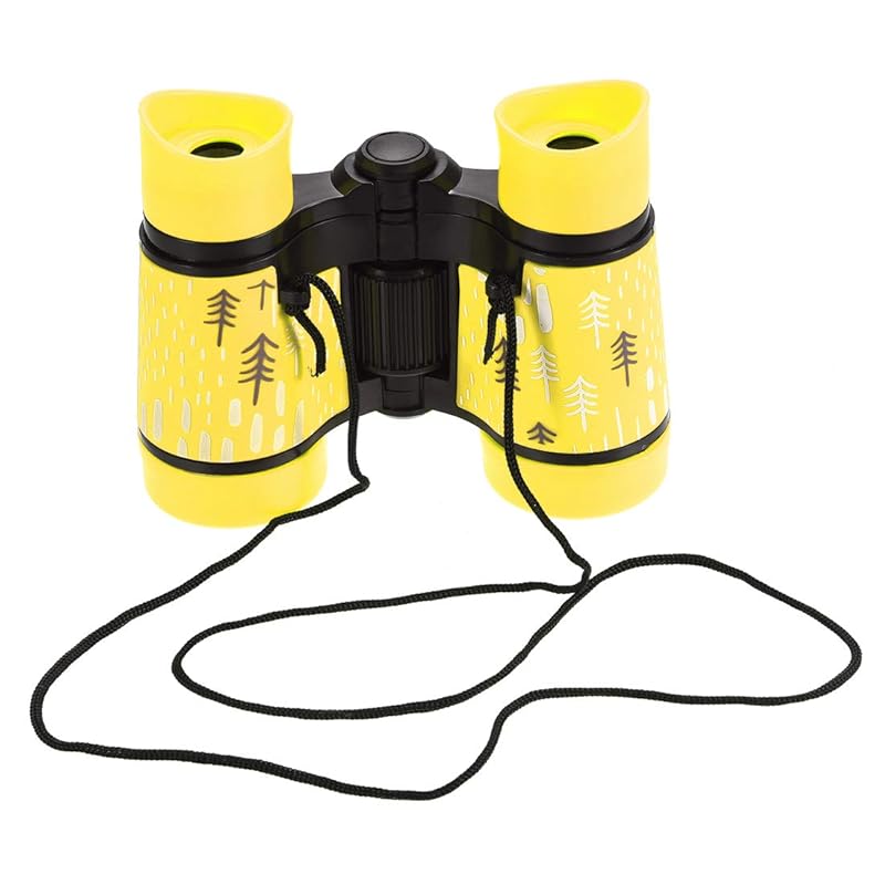 

uxcell binoculars With neck strap compact folding binoculars Impact resistance birdwatchinghikingcamping 4X30 yellow