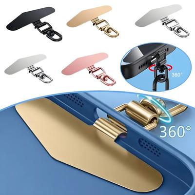 Handy-Lanyard-Clip-Patch 360 Grad drehbarer Handy-Clip Edelstahl Ultradünnes 0,4 mm Bogenbrücken-Design
