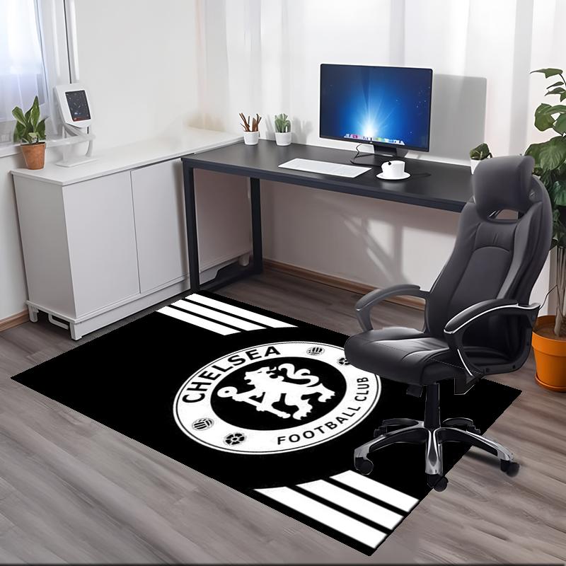 Chelsea Football Club Printed Carpet, for Office Chair Living Room Bedroom Kitchen Room Decor Gifts.